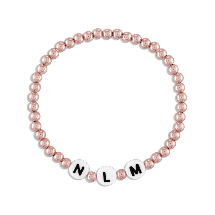 Custom Three Initial Ball Bracelet Alexa Leigh