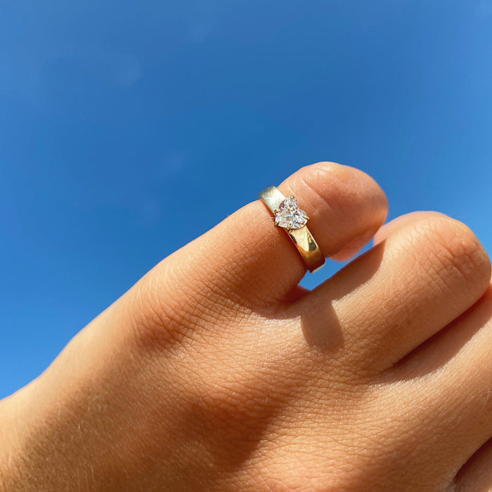 Diamond heart pinky ring Clearance