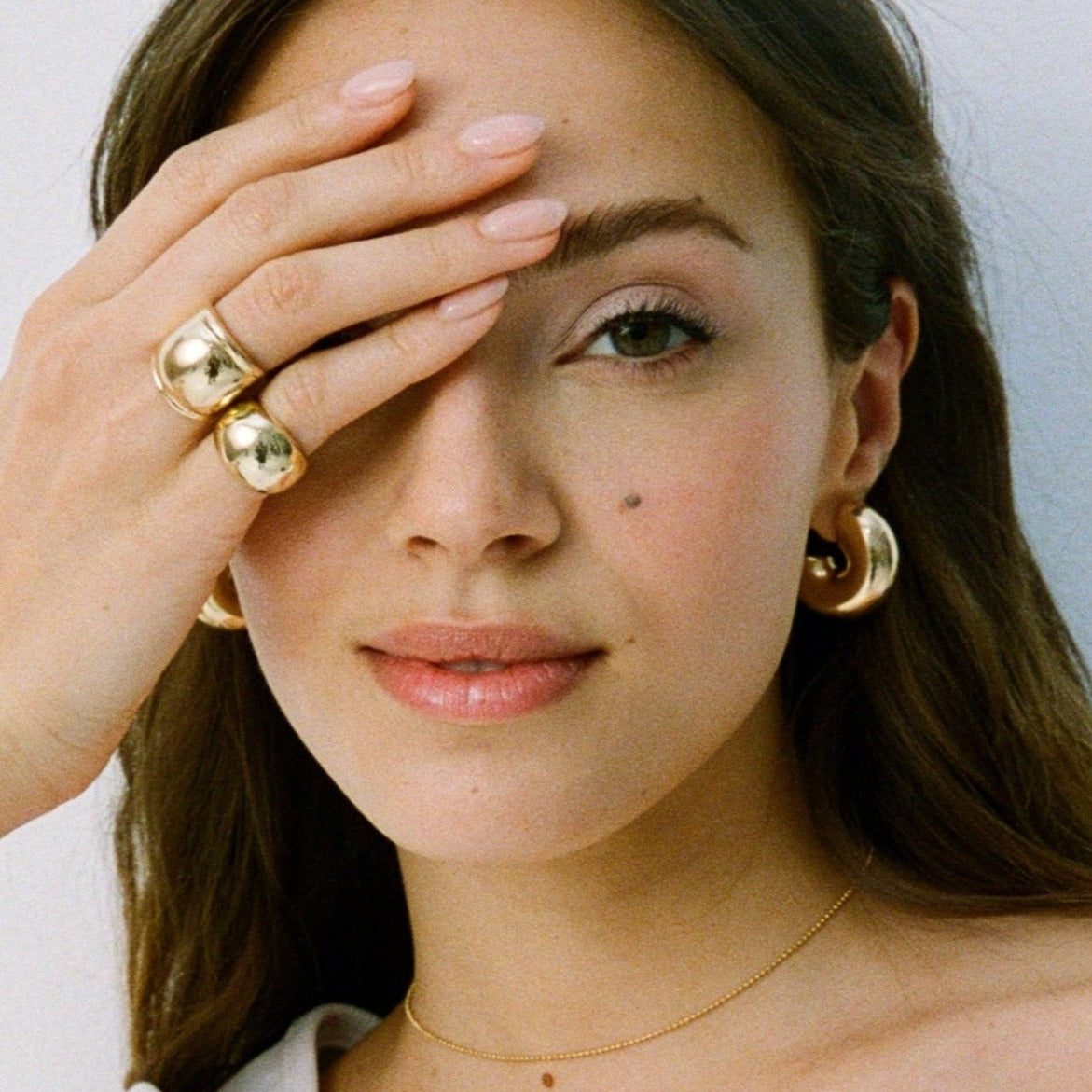 Chubby on sale gold hoops