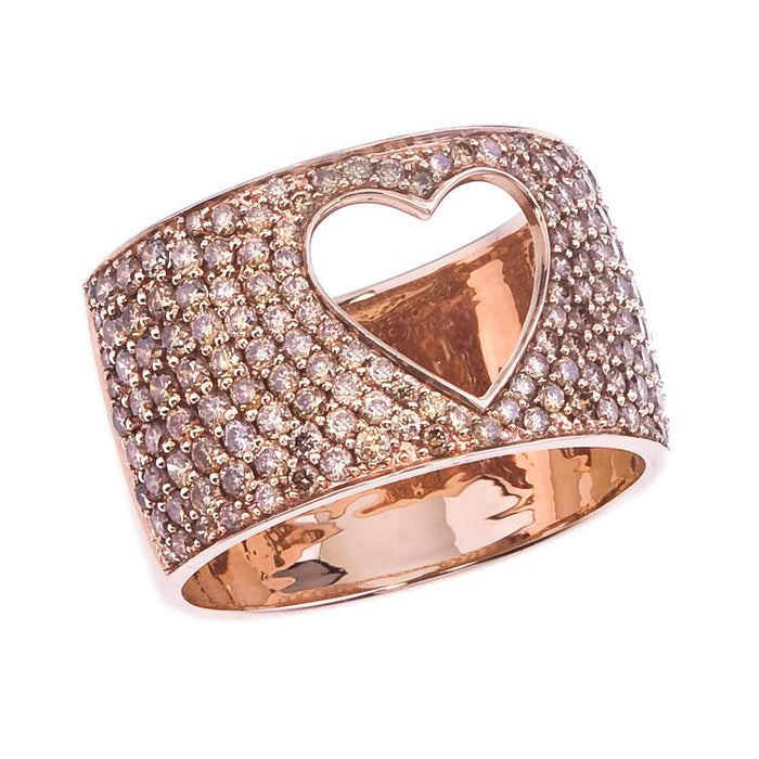 Love is Love Rose Gold Pavé Diamond Ring