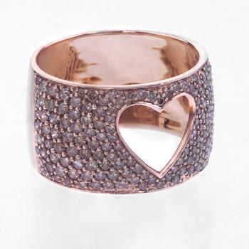 Love is Love Rose Gold Pavé Diamond Ring