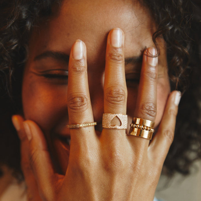 Love is Love Rainbow Pavé Diamond Ring